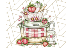 Cottagecore Strawberry Kitchen PNG Clipart, Retro Fruit Png Product Image 5