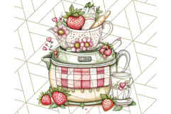 Cottagecore Strawberry Kitchen PNG Clipart, Retro Fruit Png Product Image 5