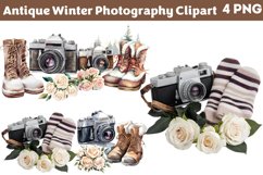 Antique Winter Photography Clipart PNG Product Image 1