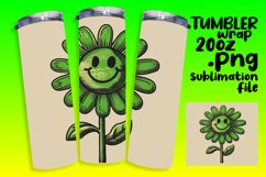 Sunny Retro Bouquet: Smiling Flower Sublimation Product Image 1