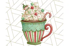 Christmas Coffee Mugs Clipart PNG Festive Cups Product Image 5