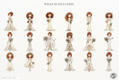 Whimsical Bride Girl Clipart Product Image 4