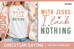 Christian Quote SVG - Faith Saying | I Lack Nothing Product Image 1