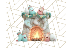 Kawaii Christmas Yeti PNG Clipart, Cute Bigfoot Holiday Art Product Image 5
