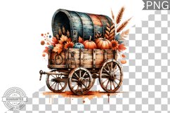 Fall Wagon Garden Sublimation - Fall Clipart PNG Design Product Image 1