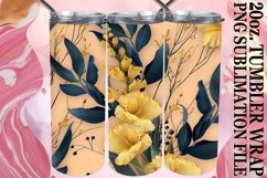 Glittery Summer Bloom Tumbler Wrap - 20oz Sublimation Product Image 1
