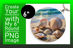 Bright Round Design Car Coaster , Summer Beach Product Image 1