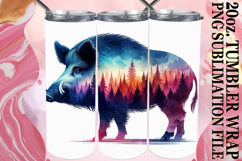 Serene days 20oz tumbler wrap, Animals Art Product Image 1