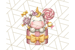 Cute Dessert Unicorn PNG Clipart with Cupcakes &amp; Candies Product Image 5