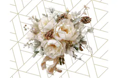 Whimsy Winter Florals Clipart PNG, Christmas Png Clipart Product Image 5