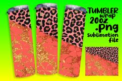 SLEEK PNG Tumbler Design 20oz , Leopard Print Product Image 1