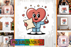 Playful TOTE BAG Gift PNG, Valenines Heart Product Image 1