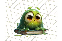 Slime Monster Clipart, Colorful Goo Graphics Png Product Image 5