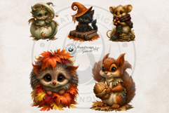 Autumnal Witch Kitchen Clipart | Cozy Fall PNG Set Product Image 11