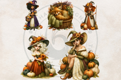 Autumnal Witch Kitchen Clipart | Cozy Fall PNG Set Product Image 14