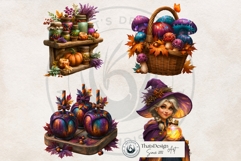 Autumnal Witch Kitchen Clipart | Cozy Fall PNG Set Product Image 6