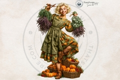 Autumnal Witch Kitchen Clipart | Cozy Fall PNG Set Product Image 7