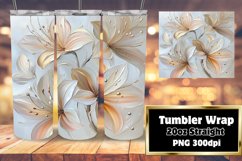 Custom 20oz Tumbler Wrap Download , 3D Flower Product Image 1