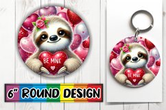 Joyful Round Keychain Magic PNG, Valentines Product Image 1
