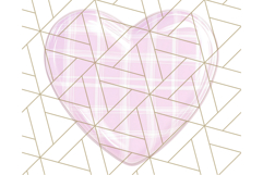 Pastel Puffy Patterned Hearts Clipart PNG, 3D Look Heart Png Product Image 5
