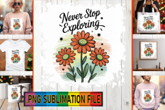 BLISSFUL TSHIRT Ideas PNG, Flowers Quote Product Image 1