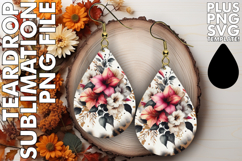 Joyful Teardrop Earrings Designs PNG, Leopard Prints Product Image 1