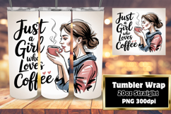 GLAMOROUS 20oz Tumbler Template , Just A Girl Product Image 1