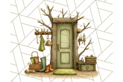 Cozy Cabin Critters Clipart PNG, Fall Animal Png Product Image 5