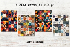 4 Geometric Collage Junk Journal Pages Printables Product Image 2