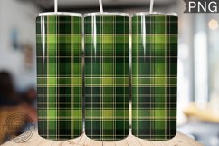 Green Christmas Plaid Tumbler Wrap -High Quality 300 Dpi Product Image 1