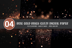 Rose Gold Bokeh Glitzy Digital Paper Product Image 1