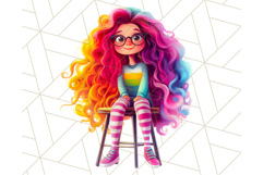 Teen Girl Clipart PNG, Fun Character Illustration Product Image 5