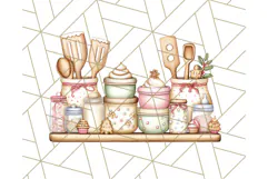Christmas Sweet Shoppe Clipart PNG, Pastel Bakery Art Product Image 5