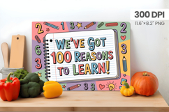 100 days of school Cutting Board PNG Design, Teacher PNG Product Image 1