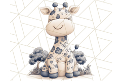 Blue Floral Stuffed Animal Clipart PNG, Cute Stuffed Animals Product Image 5