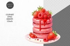 Macarons Clipart, Food Clipart, Whimsical Clipart, Product Image 1