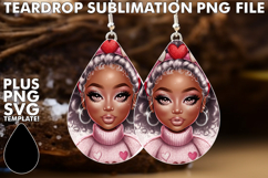 Charming TEARDROP Earrings Design, Afro Girl Product Image 1