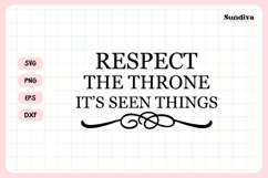 Funny Bathroom Sign Saying SVG | Respect The Throne Product Image 3