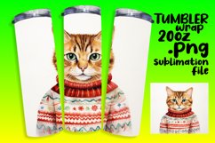 Seasonal Kitty Tumbler Art Product Image 1