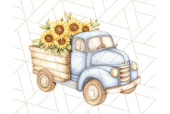 Rustic Sunflower Clipart, Soft Country Farmhouse Florals Png Product Image 5