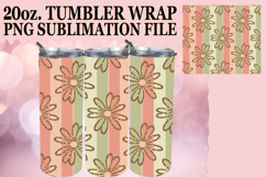 Bright Mornings 20oz tumbler wrap, Gold Flower Product Image 1