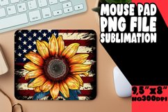 USA Independence Day Celebrations with Sunflower Mouse Pad Product Image 1