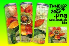 Glitter Mosaic Floral Tumbler Wrap Design 20oz Product Image 1