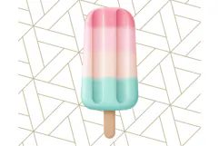 Pink and Mint Summer Clipart PNG Beach Icons, Summer Fun Png Product Image 5