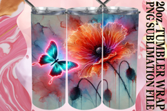 Enchanted Dreams 20oz tumbler wrap, Butterfly Product Image 1