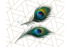 Peacock Christmas Clipart in Jewel Tones, Christmas Png Product Image 5