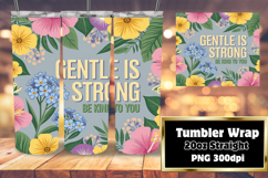 ELEGANT 20oz Tumbler Graphic for Custom Gifts , Flower Quote Product Image 1
