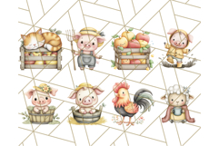Tiny Farm Life Animals and Farm Clipart PNG, Barnyard PNG Product Image 5