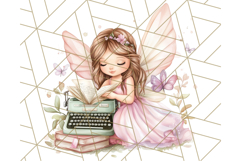 Bookish Fairy PNG Clipart, Whimsical Reading Elements Png Product Image 4