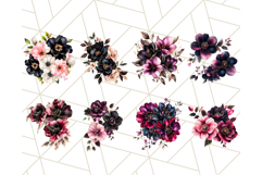 Gothic Roses with Gold Trim PNG, Elegant Dark Floral Art Product Image 7